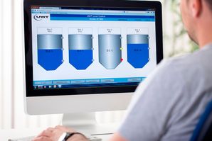 Visualisierung der Füllstandsmessung im Silo, Füllstandsanzeige, Füllstandsüberwachung, Füllstandsvisualisierung, Inventory System, Füllstandsfernabfrage, Füllstandüberwachung